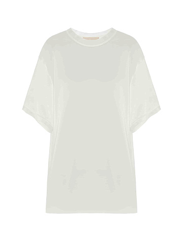 Ivory silk T-shirt, 1