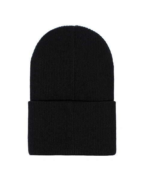 Black Ribbed Beanie Hat, 3