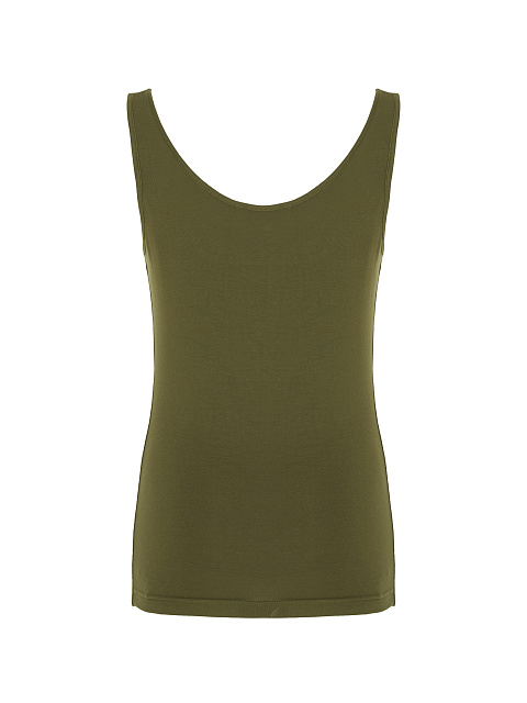 Green Rhinestones Jersey Tank Top, 2