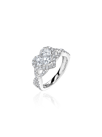 Ring with fancy-cut diamonds, 1
