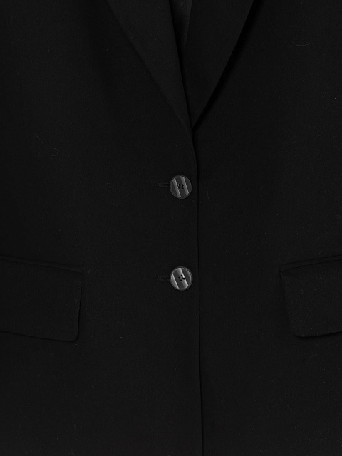 Black Oversized Cotton Jacket, 3