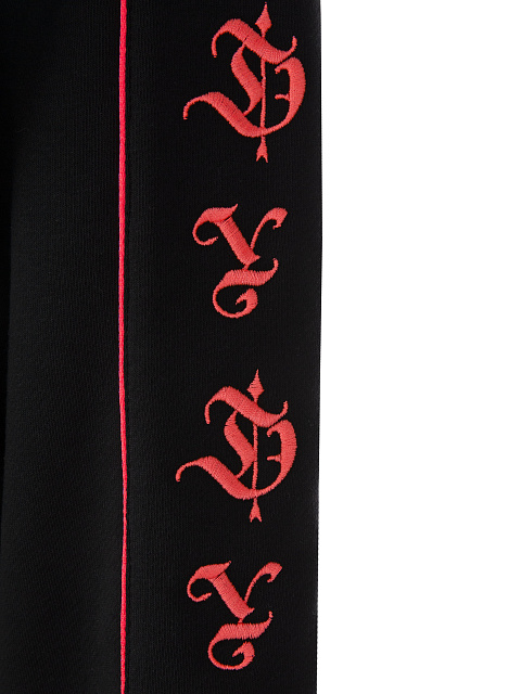 Black Embroidered Jersey Suit, 3