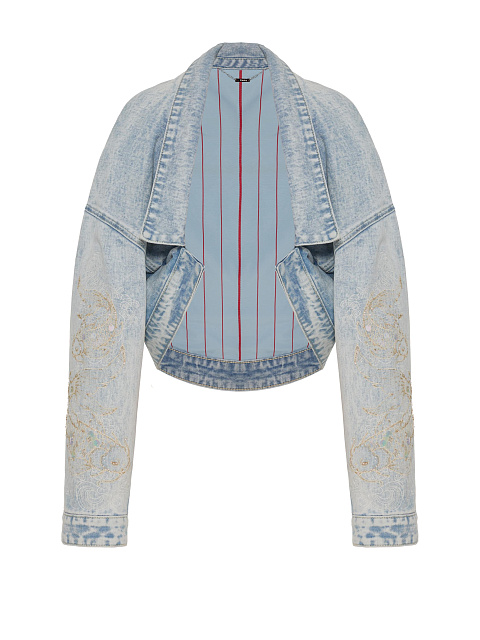 Denim jacket with embroidery, 1 Denim jacket with embroidery, 1