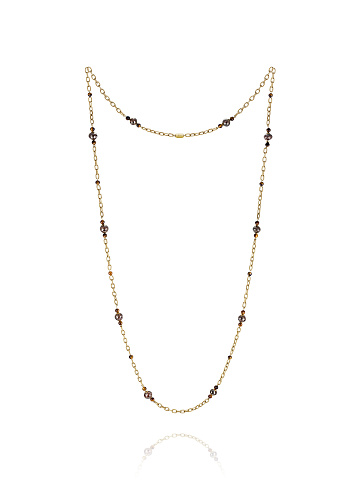 Gold, Brown Diamonds & Tiger Eye Necklace, 1