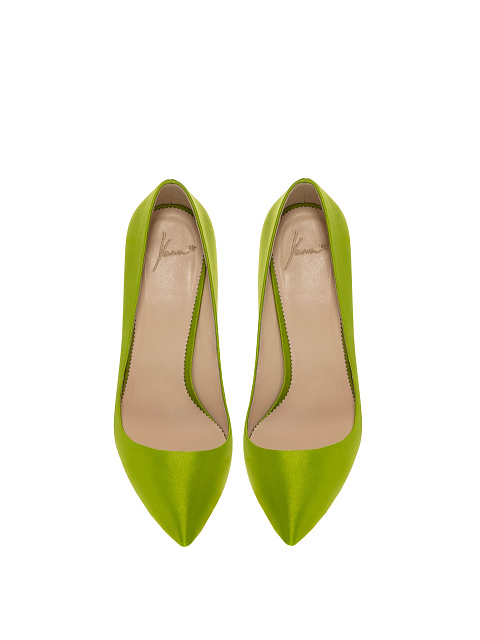 Light Green Silk Pumps, 4