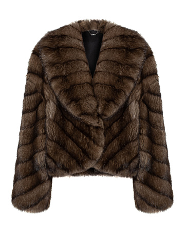 Sable Fur Cropped Coat, 1