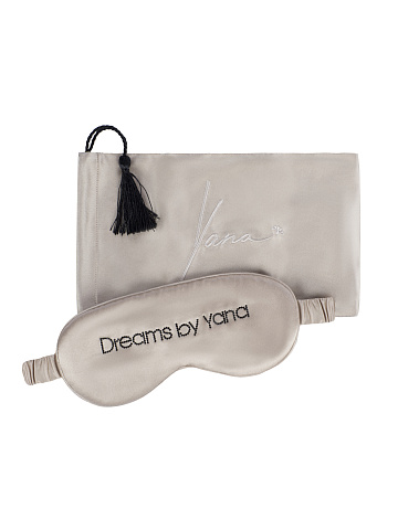 Beige Satin Sleep Mask, 1