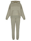 Трикотажный костюм цвета хаки с вышивкой в виде крестов Трикотажный костюм цвета хаки с вышивкой в виде крестов