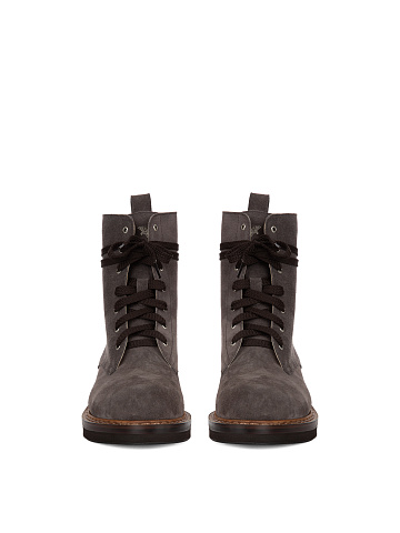 Grey & Brown Suede Boots, 2