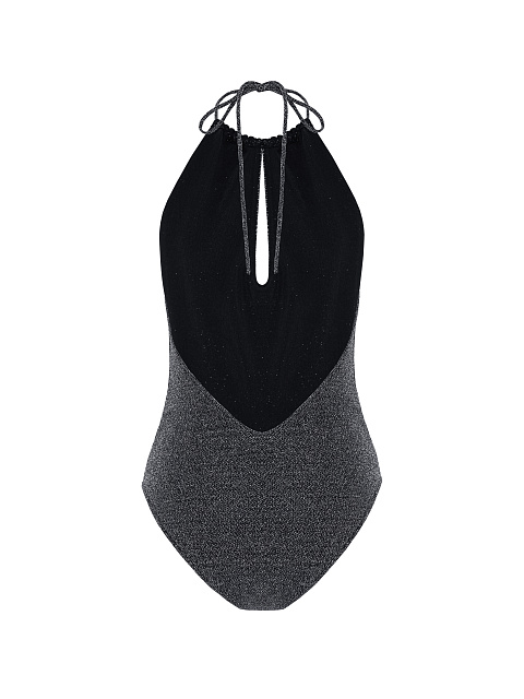 Grey Lurex Jersey Bodysuit, 3