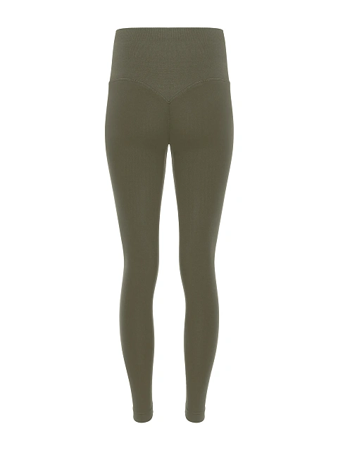Khaki Jersey Leggings, 2