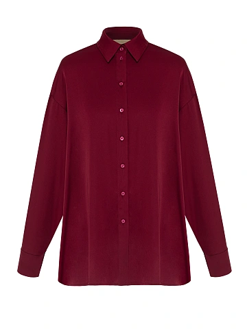 Burgundy oversized blouse, 1