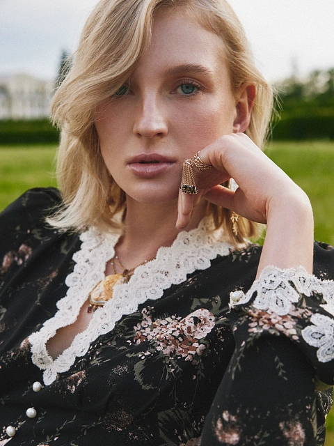 Rose Gold & Smoky Quartz Tassel Ring, 2