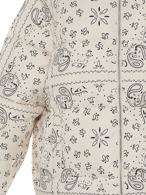 Milk-colored down jacket with paisley pattern, 4 Milk-colored down jacket with paisley pattern, 4