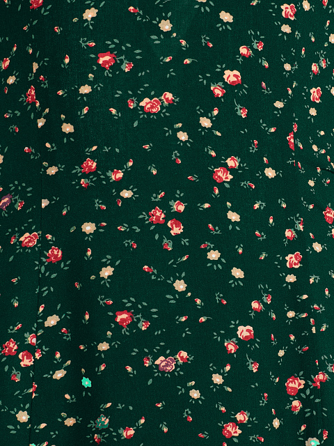 Green Floral Print Midi Dress, 3