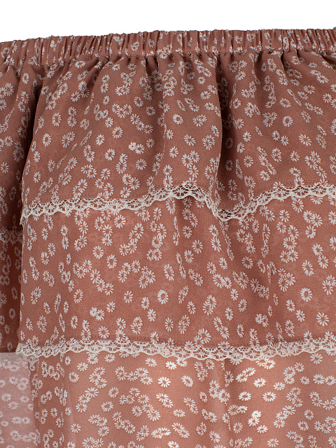 Brown Chiffon Off Shoulder Top, 3