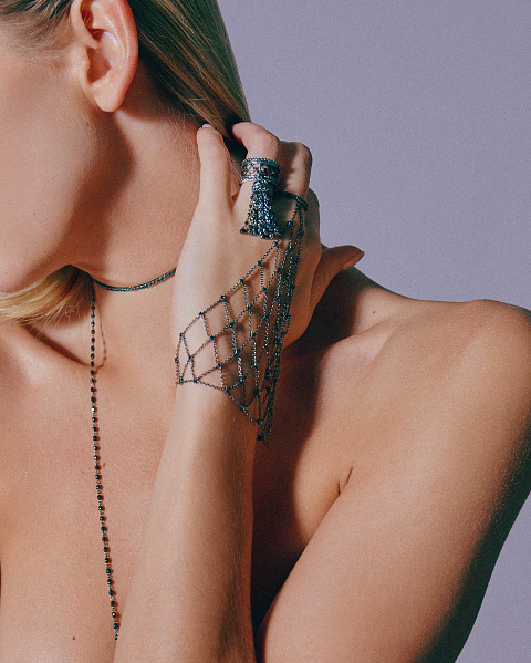 Black Gold Diamond Slave Bracelet, 3