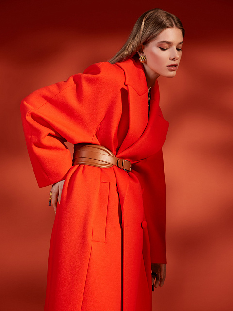 Wide Brown Leather Belt, 3