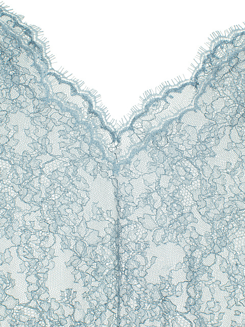 Light Blue Lace Cropped Blouse, 3