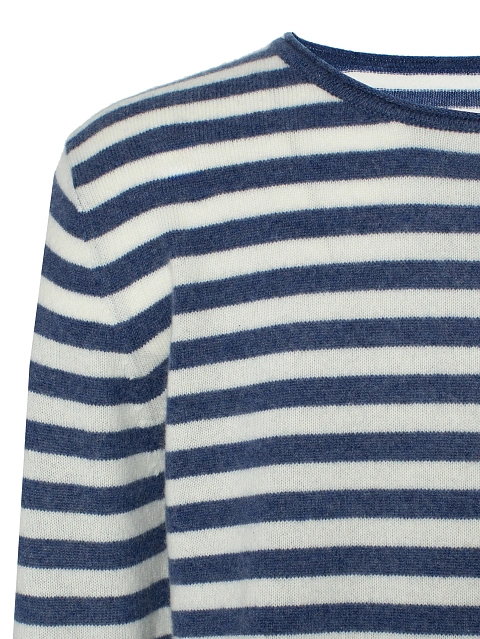 White & Blue Striped Men's Long Sleeve, 3