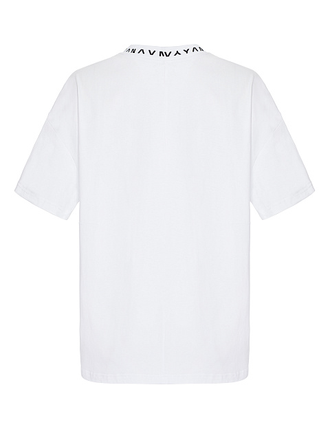Men's White Neck Print Cotton T-shirt, 2 Men's White Neck Print Cotton T-shirt, 2