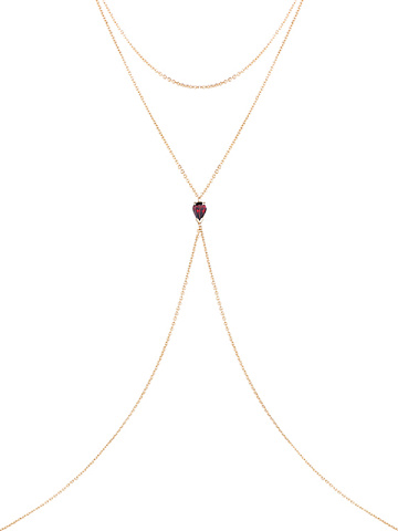 Yellow Gold & Pear-cut Garnet Body Chain, 1