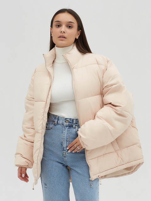 Cream-beige oversized down jacket, 11 Cream-beige oversized down jacket, 11