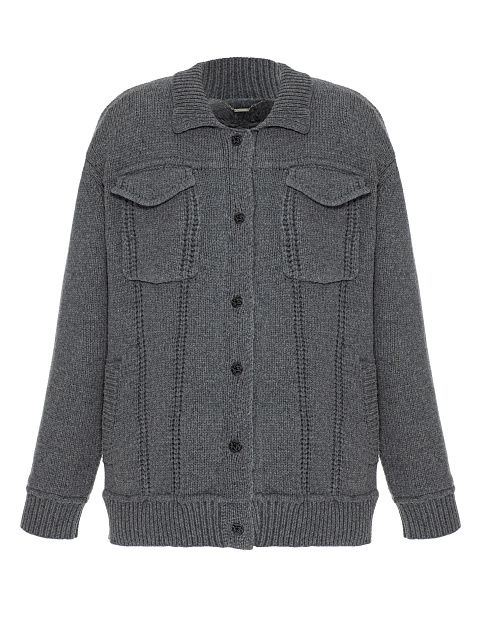 Gray Knitted Wool Jacket, 1