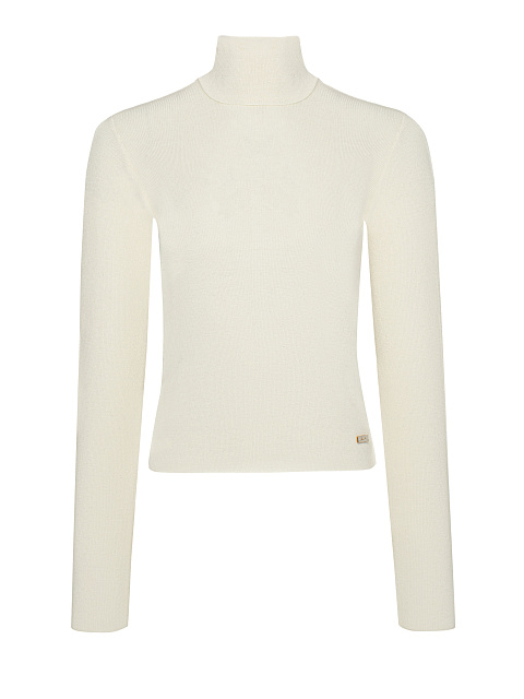 White Cashmere & Silk Turtleneck, 1