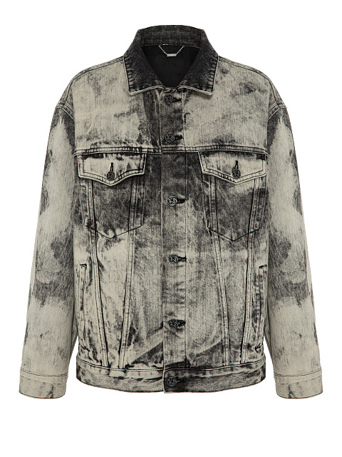 Grey denim jacket with an eagle on the back, 1 Grey denim jacket with an eagle on the back, 1