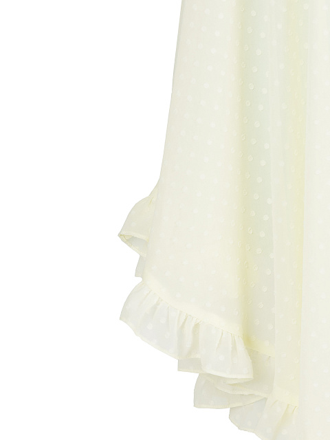 Pale Yellow Polka-Dot Chiffon Girl's Sundress, 3