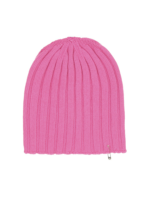 Hot Pink Cashmere Safety Pin Beanie, 1