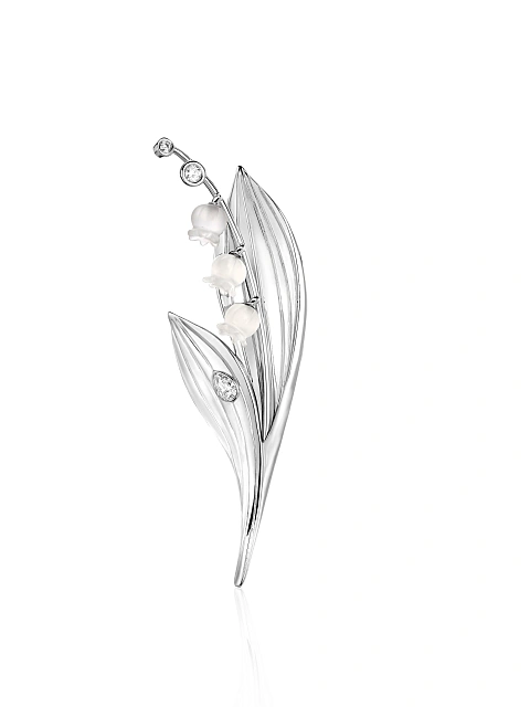 White Gold, Diamonds & Quartz Brooch, 1