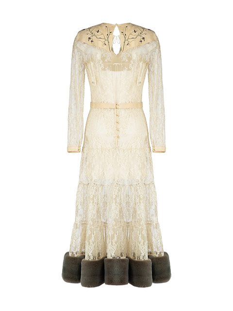 Ivory Lace Midi Dress, 2