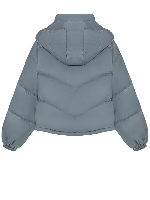 Grey Cropped Puffer Jacket, 2