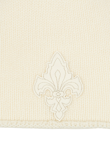 Fleur De Luce Embroidered Cashmere Beanie, 2