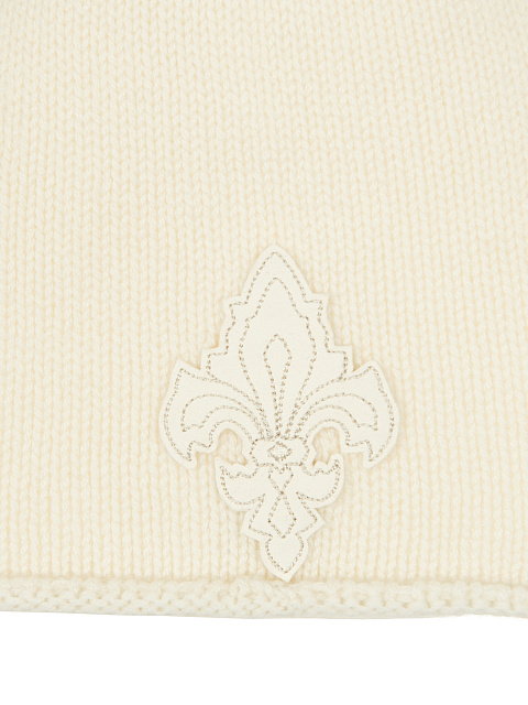 Fleur De Luce Embroidered Cashmere Beanie, 2