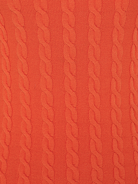 Orange Knitted Open Back Mini Dress, 3