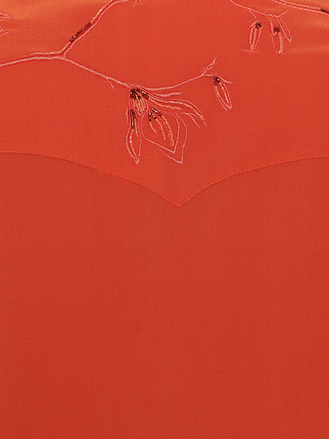 Orange Embroidered Silk Shirt, 4 Orange Embroidered Silk Shirt, 4