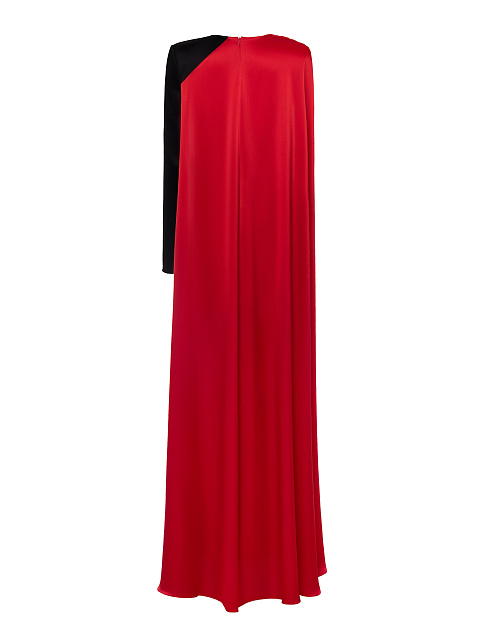 Black & Red Silk Maxi Dress, 7