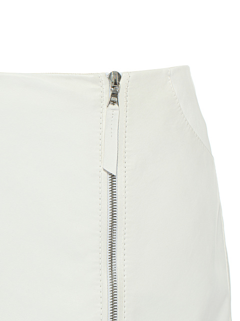 White Fringed Leather Skirt, 3