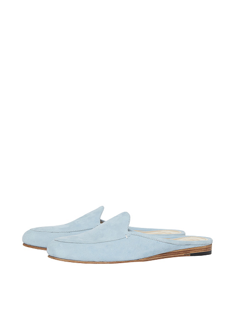 Light Blue Suede Mules, 1