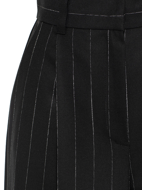 Black Striped Wide Pants, 3