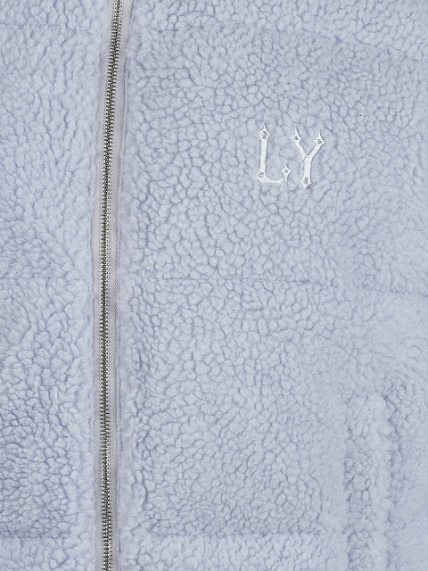 Light Blue Teddy Padded Jacket, 5