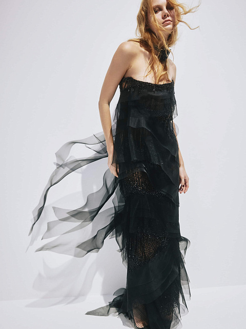 Black embroidered maxi dress, 3 Black embroidered maxi dress, 3