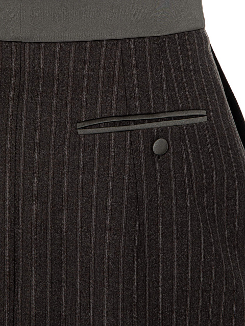 Grey striped maxi skirt, 4