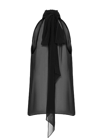 Black chiffon top, 2