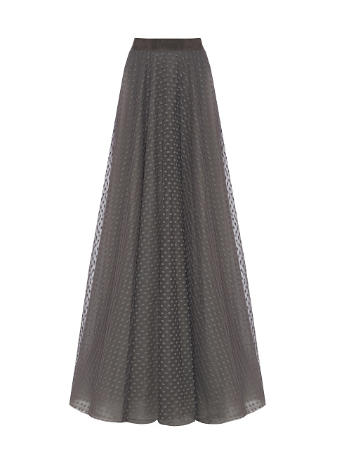 Grey Polka Dot Tulle Maxi Skirt, 1 Grey Polka Dot Tulle Maxi Skirt, 1