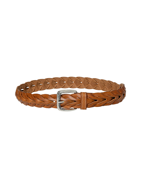Braided leather belt, 1
