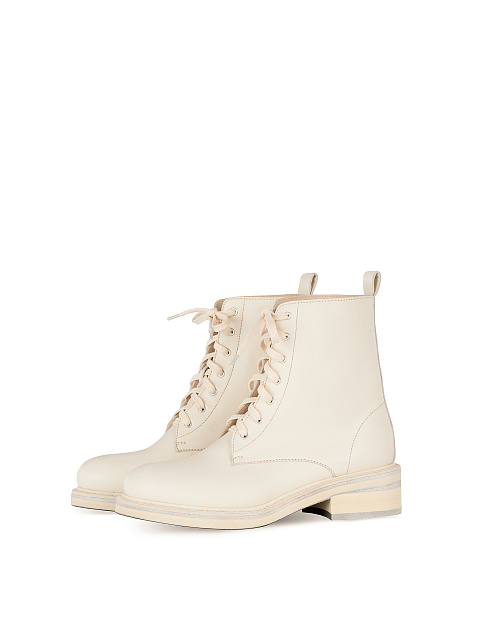 Ivory Leather Boots, 1